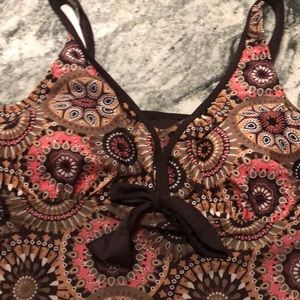 Women’s bathing suit one piece with little attached skirt